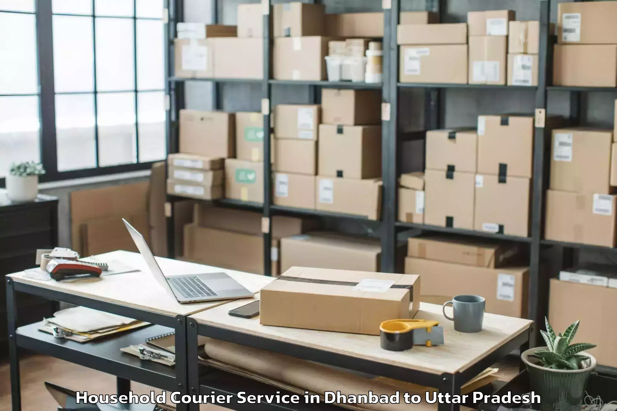 Affordable Dhanbad to Faridnagar Household Courier